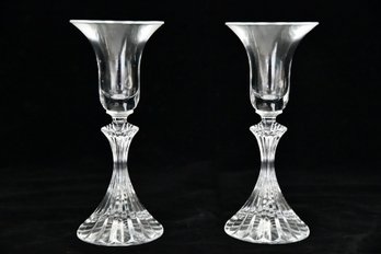 1980's Mikasa 'The Ritz' Crystal Candle Holders
