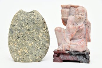 Two Polished Stone Figurines