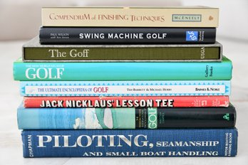 Book Collection Including Golf Related Books