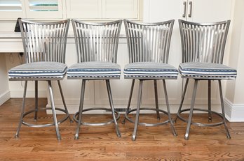 Set Of 4 Johnston Casuals Genesis Swivel Bar Stools