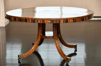 19th Century Ebony Macassar Santos Rosewood Breakfast Table Appraised For $6000