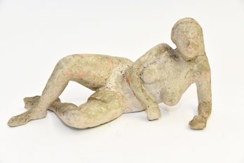 Reclining Nude Sculpture By Charles Reina - Signed