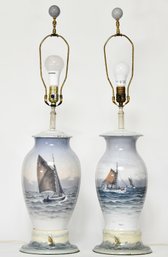 Hand Painted Nautical Lamps