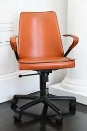 Fasem Italy Leather Mid Century Desk Chair