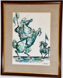Broderick Watercolor Jousting Horses