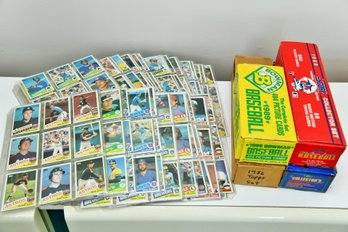 Baseball Card Collection In Boxes And Sleeves