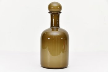 Mid Century Glazed Decanter With Stopper