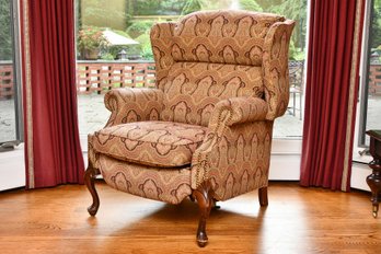 Upholstered Wing Back Reclining Chair