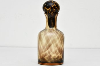 Amber Glass Art Glass Perfume Bottle