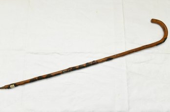 Vintage Cane With Travel Medallions