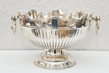 Vintage Silver Plated Monteith Punch Bowl Cooler