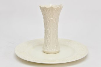 Lenox Vase With Wedgwood Plate