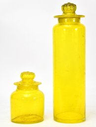 Vintage Apothecary Lidded Glass Jars