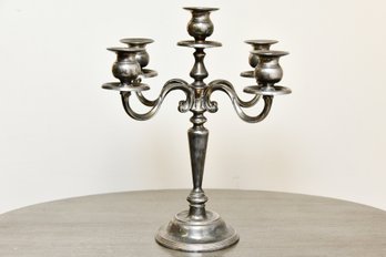 Five Light Nickel Candelabra