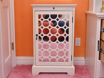 Mirrored Top Honeycomb Cabinet