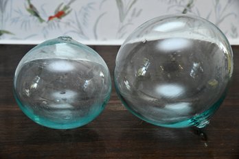 Two Glass Nautical Floats