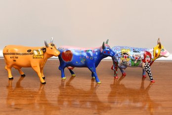 CowParade Figurines Including Taxi Cow