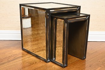 Distressed Mirrored Nesting Tables By Arhouse Furniture