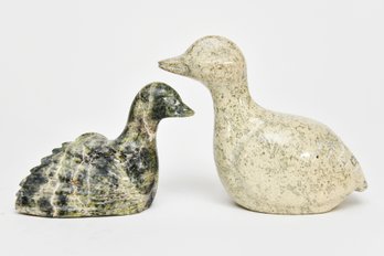 Pair Of Stone Ducks