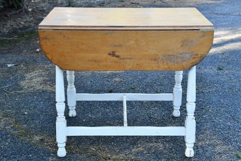 Vintage Drop Side Table For Refinishing