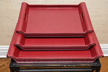 Embossed Croc Pattern Serving Trays