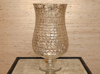 Distressed Glass Tall Vase