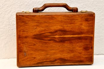 Jeffrey Benjamin Inc Wooden Briefcase