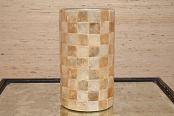 Mother Of Pearl Cylindrical Vase