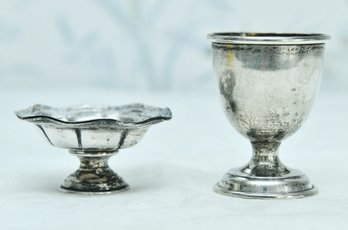 Sterling Silver Small Chalice And Dish (46 Grams)