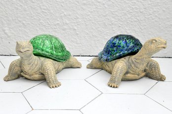 Glass And Resin Turtle Sculptures