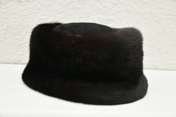 Black Fur Hat By Firenze Made In Italy Retail $479.00