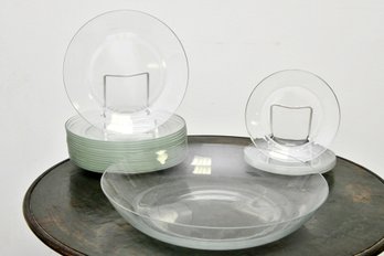 Glass Salad Serving Set