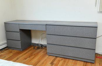 Pair Of Gray Flaked Formica Desk Set
