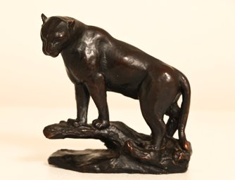 Wild Cat Bronze Sculpture