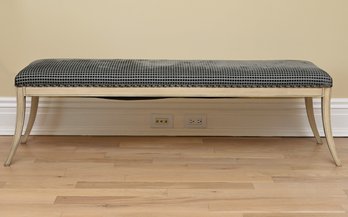 Custom Covered Black Check  Bench