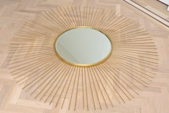 Brass Sunburst Accent Mirror