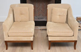 Custom Upholstered Corner Side Chairs - A Pair