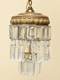 French Bronze And Drop Crystal Petite Light