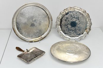 Silver Plate Assortment Including Warmer