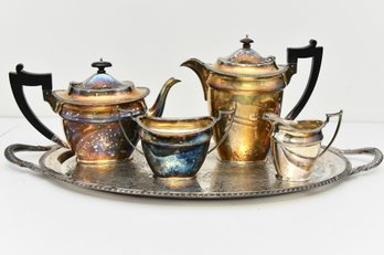 Silver Creamer And Sugar With Hallmarks