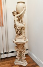 Ceramic Pedestal Statue