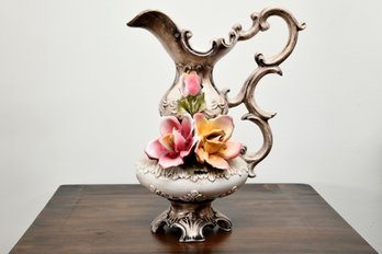 Capodimonte Floral Vase Made In Italy