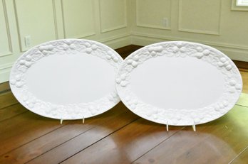 Pair Of White Serving Platters