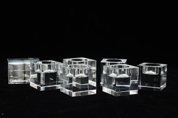 Mid Century Crystal Candle Votives