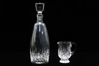 Waterford Crystal Decanter And Creamer