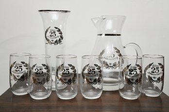 25th Anniversary Glass Set