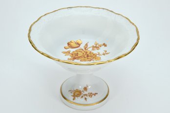 Limoges Footed Dish With Gold Accent