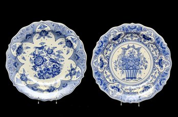 Blue And White Delft Display Plates