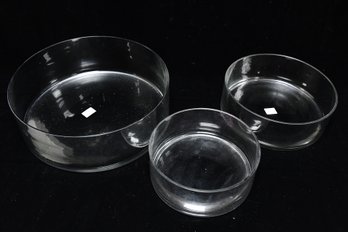 Trio Of Large Glass Bowls