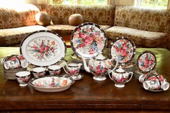 Ralph Lauren Wedgwood Hampton Floral China Set (60 Total Pieces)